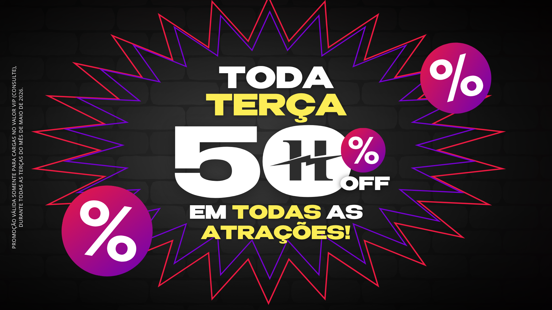 Terça 50% OFF